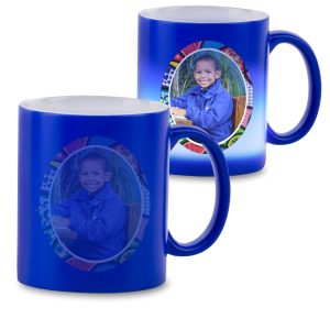 Colour change mug blue design 1